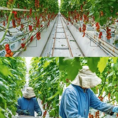 Serre pour la culture sans sol de la production à grande échelle de légumes et de fruits
