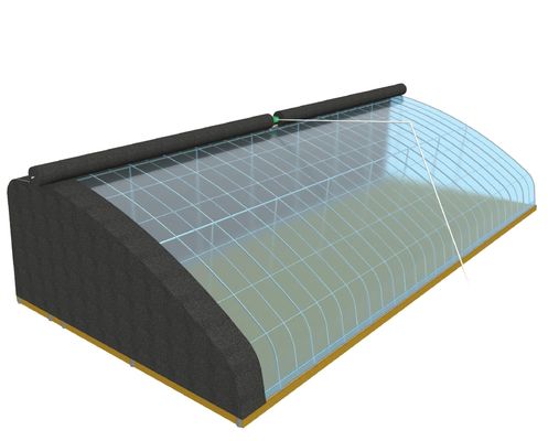Serre commerciale Serres à double arche avec vibrateur de neige en monnaie américaine