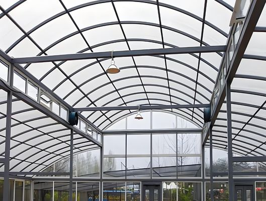 Aquaculture Structure en acier Serre solaire avec voile volet roulant et matériaux
