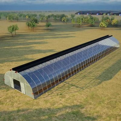 Système de culture hydroponique en serre par tunnel en arc à plusieurs travées