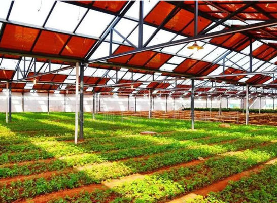 6/9.6/12 mètres Serres photovoltaïques à une ou plusieurs portées pour éclairer le pays