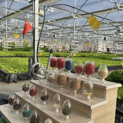 Serre à pellicule de production végétale avec système de tuyauterie et faible coût d'expédition