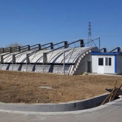Aquaculture Serre solaire à double arc avec vibrateur de neige dans les zones de forte neige